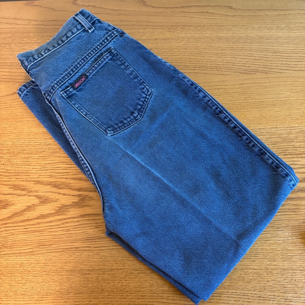 Vintage Sasson High Waisted Mom Jeans Dark Wash Denim Size 15/16 Waist 30 inch